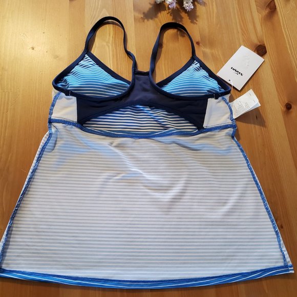 Nike Women's Stripe Racerback Tankini Top - Picture 10 of 13